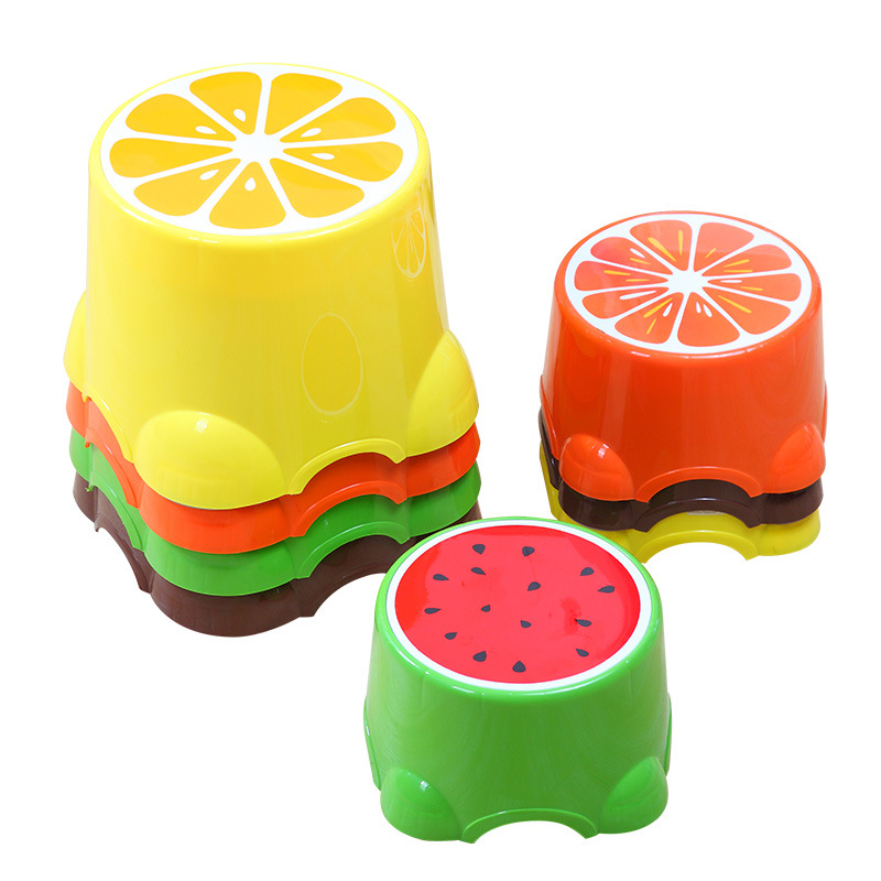 Watermelon fruit stool, thickened plastic baby cartoon low stool, children's kindergarten stool, anti-slip, free shipping, cute Item Picture