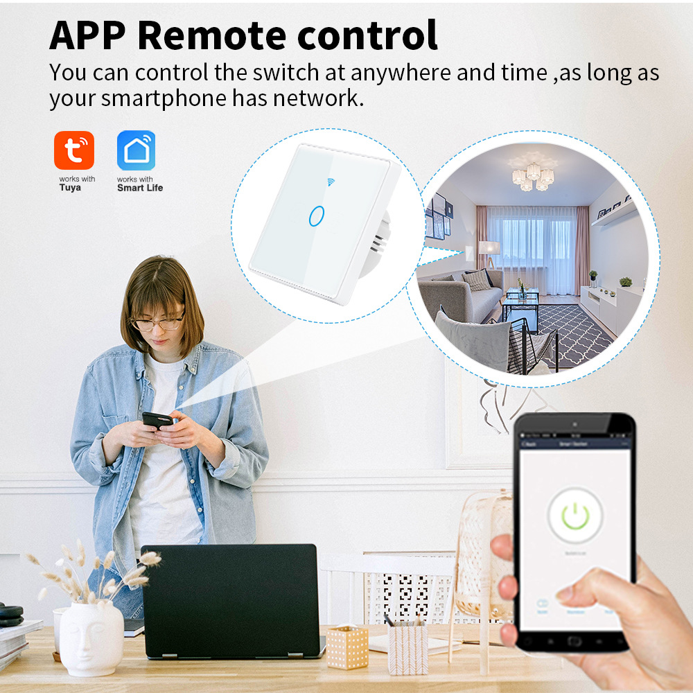 مفتاح التحكم الذكي Wifi ذكية المنزل لوحة التحكم اللاسلكية الذكية أليكسا Specification image