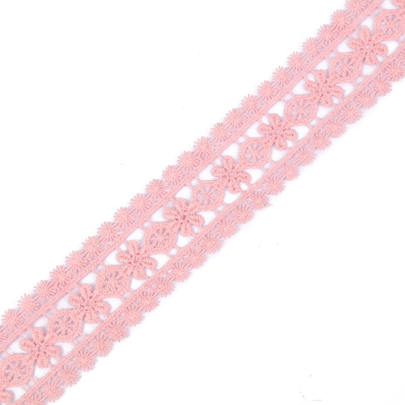 Lace embroidery barcode in stock, double-sided milk silk eyelash lace, lace clothing curtain accessories Item Picture