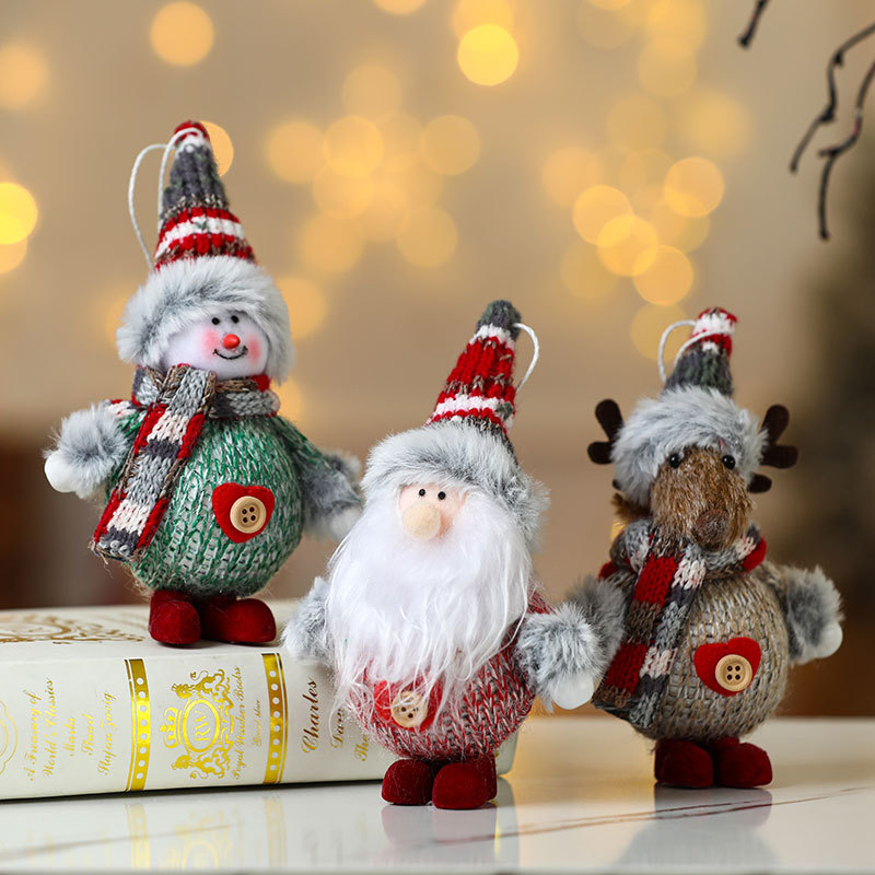 Cross Border New Colorful Fabric Foam Pendant Decoration Christmas Decorations Christmas Tree Hanging Christmas Gifts details Picture