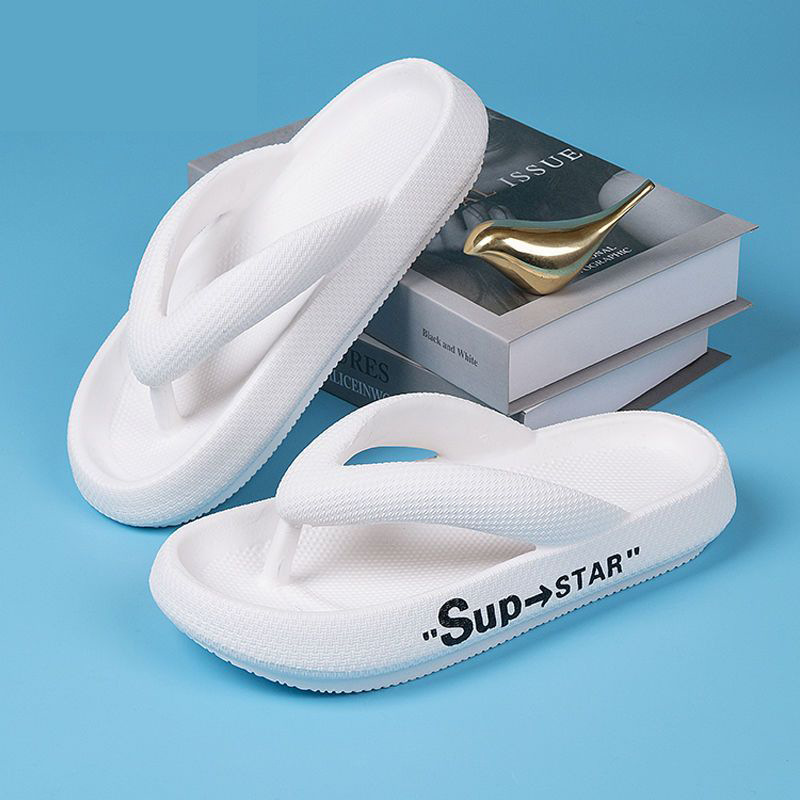 Flip-Flops Female Summer Wear Fashion Letters Stepping On Shit Sense Of Anti-Slip Wear-Resistant Thick Bottom Clip Foot Beach Slippers Wholesale Specification drawing