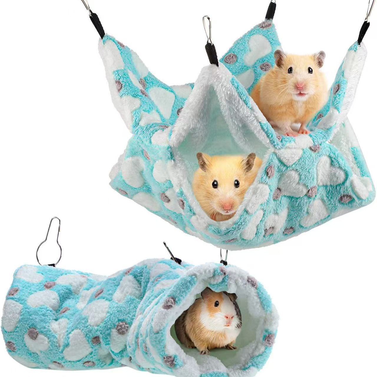Amazon's best-selling sugar glider, double-decker hammock, mink, Dutch pig, guinea pig, concealed tunnel house, hamster passage nest Application Scenario