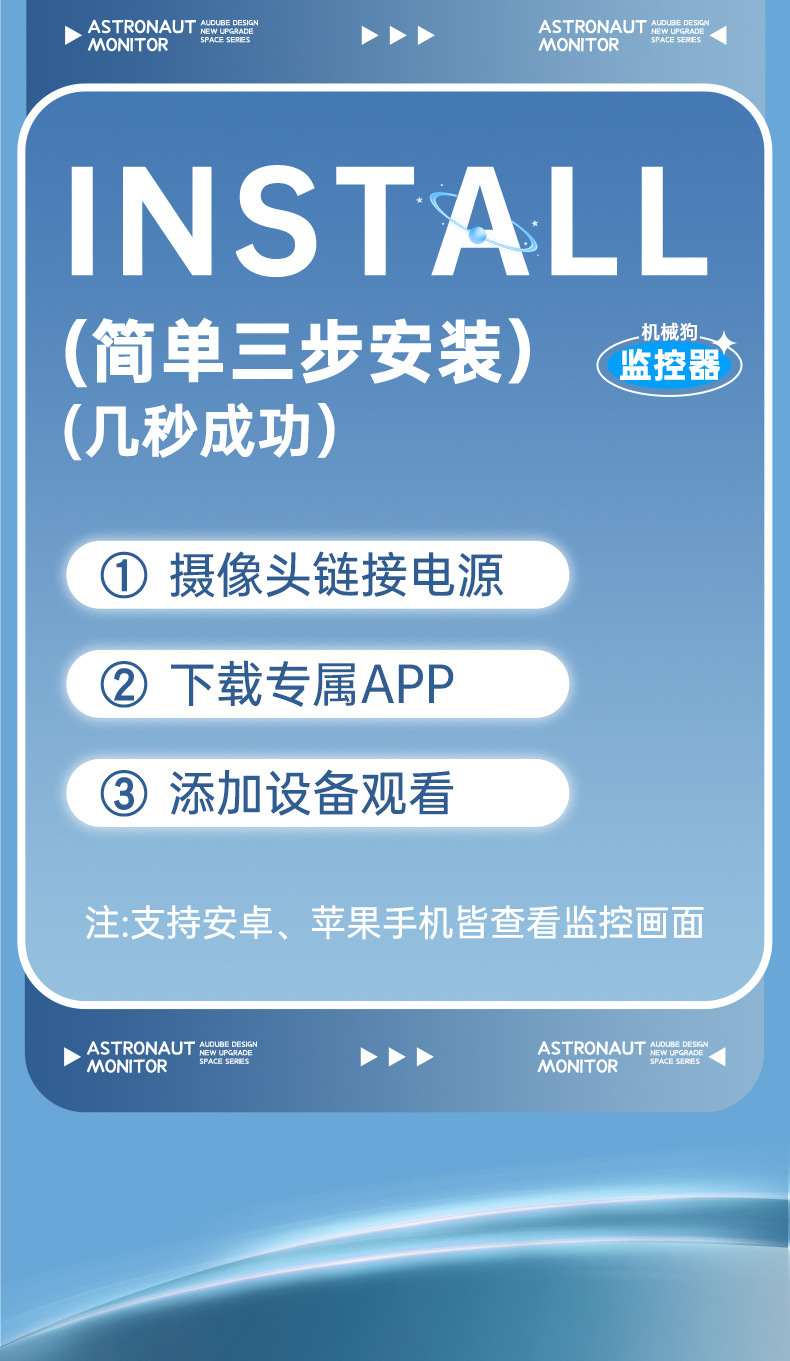 Wireless wifi dual-eye robot dog camera, 2-megapixel motion detection night vision surveillance camera pic 27