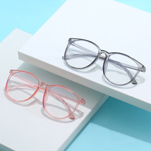 韩版素颜眼镜女眼镜网红防蓝光近视大框显瘦透明框