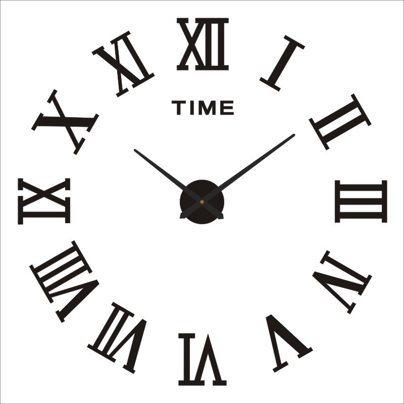 Creative Nordic living room acrylic three-dimensional decorative clock, bedroom diy silent wall clock, home wall-mounted clock Item Picture