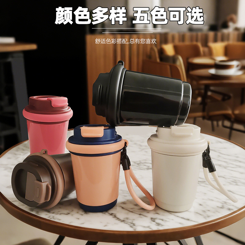 2025 New ceramic inner liner insulated cup, stainless steel coffee cup, high appearance level, small capacity portable travel cup for men and women Specification image