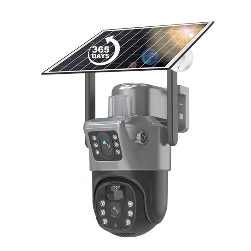 V380太阳能solarcctv摄像头家用手机远程双镜头室外4g太阳能监控详情图4