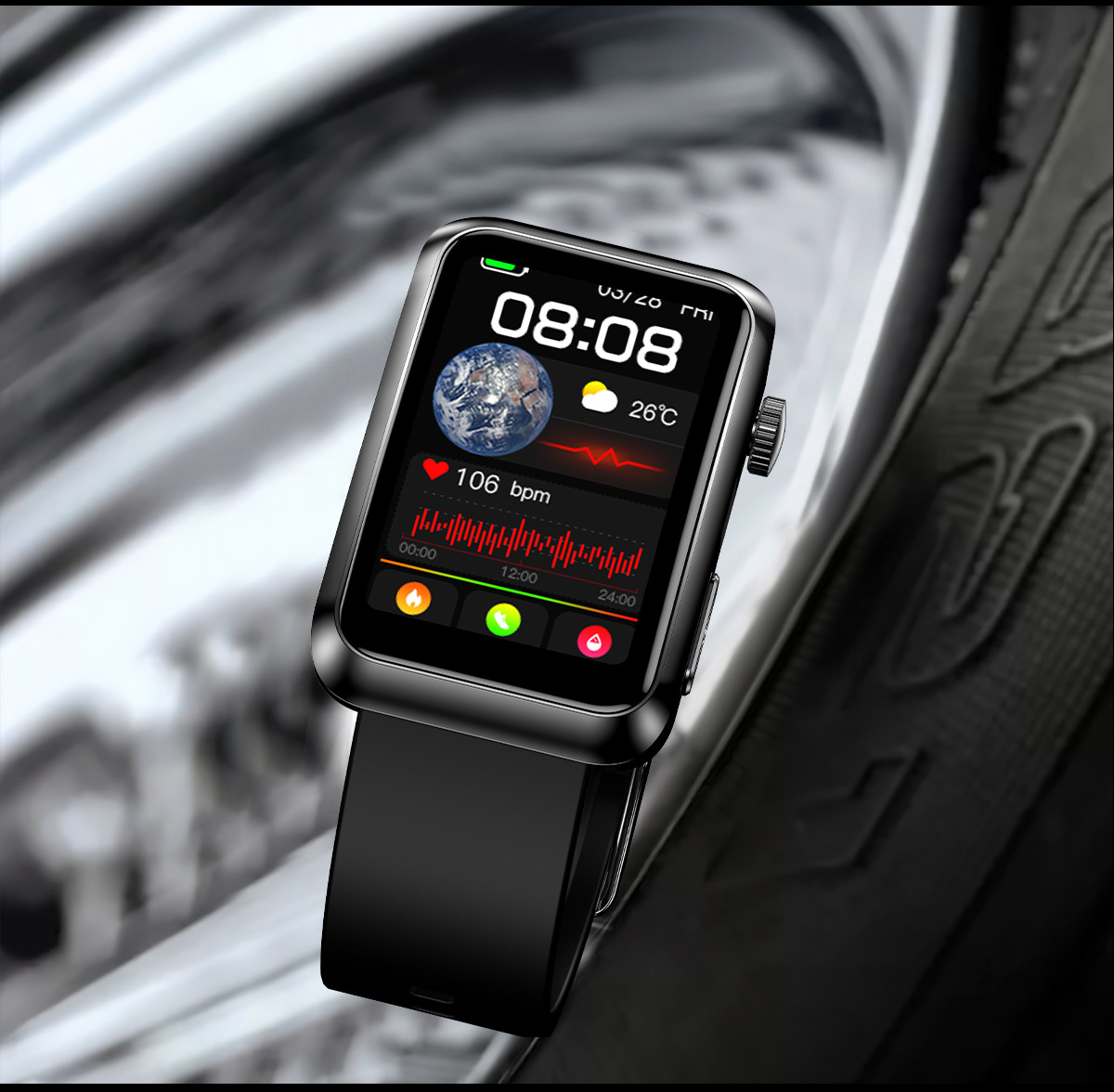 跨境TK77智能手表ECG血糖尿酸血脂检测皮电测试SOS运动健康手表详情38