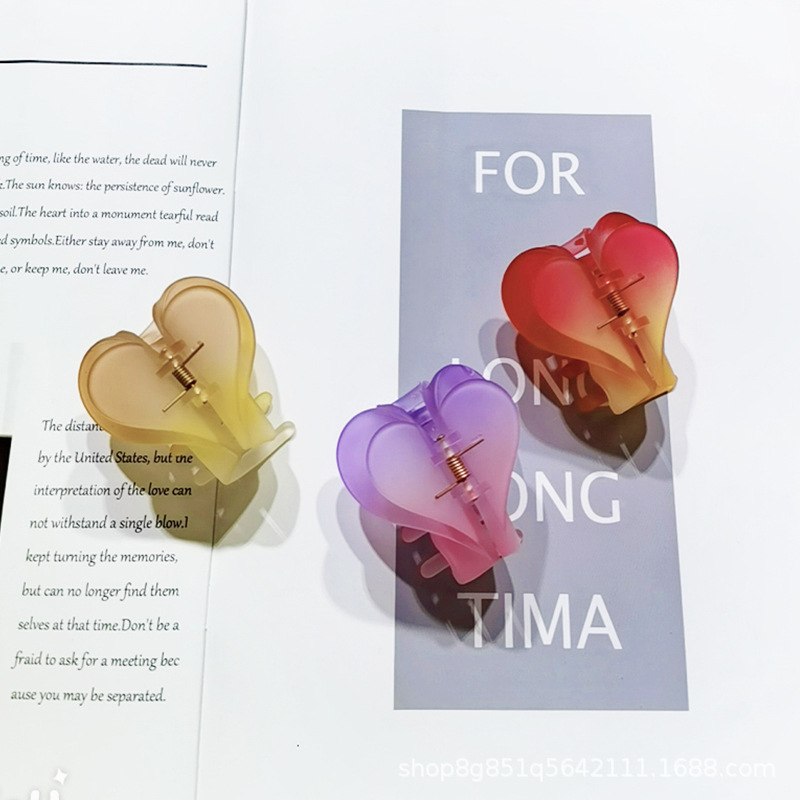 New Influencer Ins Gradient Rainbow Medium 5.5Cm Shower Hair Grab Clip Hair Accessories Headwear Accessories details Picture