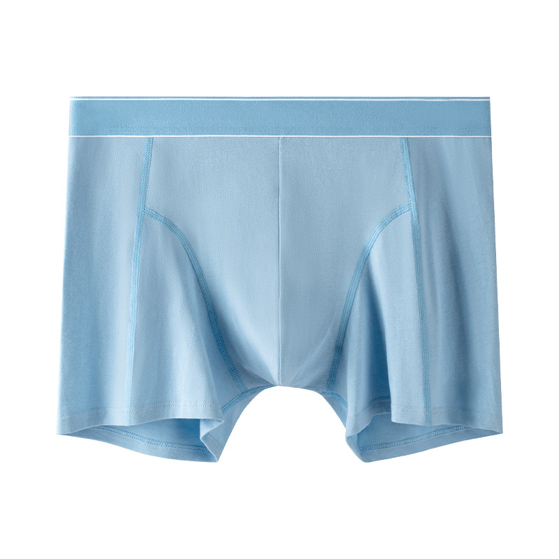Men's pure cotton extended sports anti-abrasion underwear 10A antibacterial crotch mid-waist breathable underwear Men's boxer shorts Item Picture