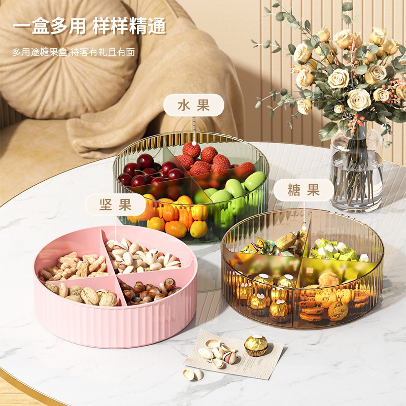 Fruit tray Home living room coffee table light luxury dry fruit tray high-grade melon seeds candy storage box snack nut tray 01012BD8815 Application Scenario