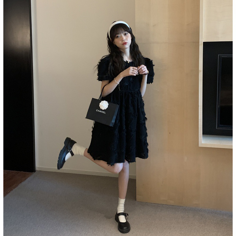 韩系新款2022仙气娃娃裙甜美春夏千金苏连衣裙女