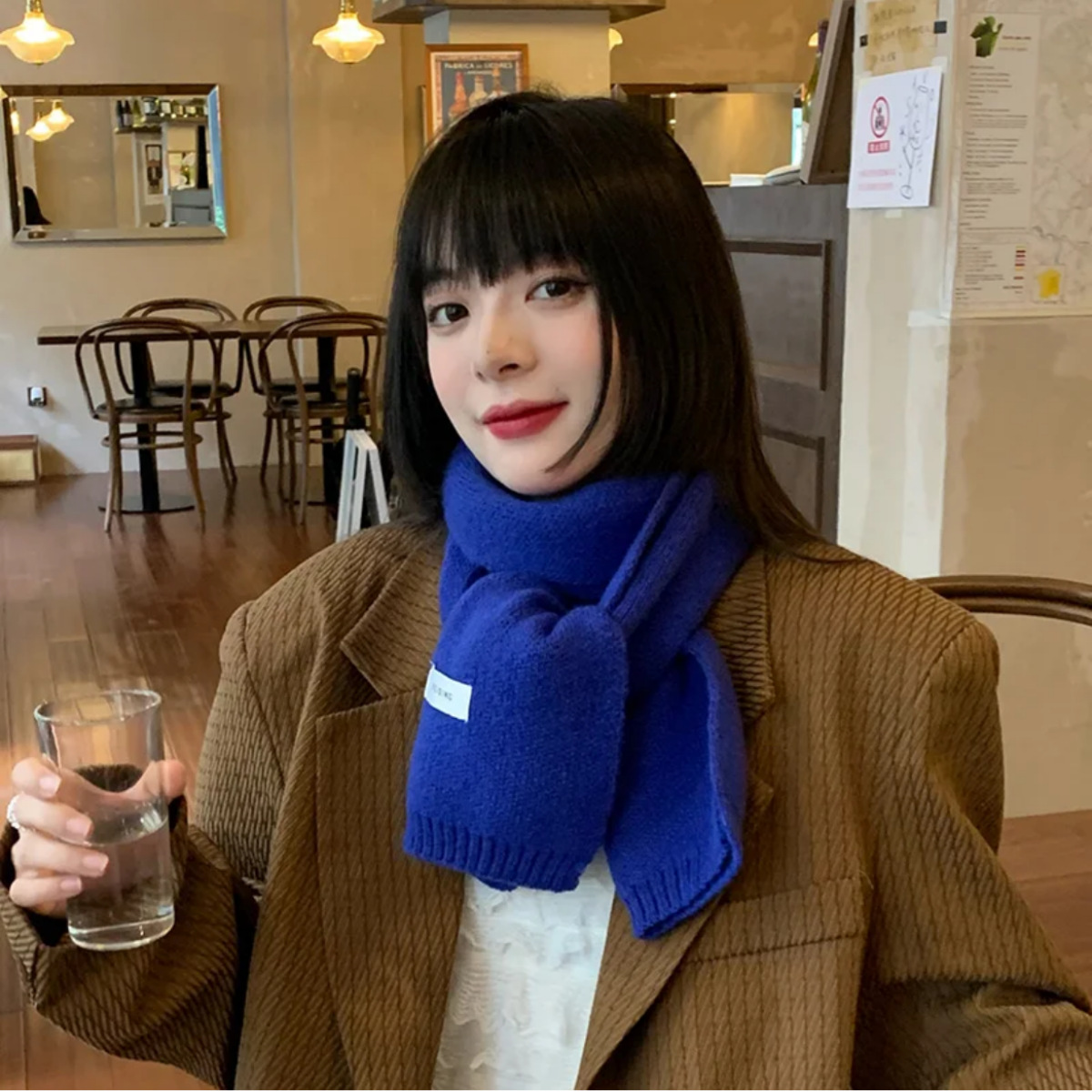 清新校园氛围流行ins网红同款平价通勤极简糖果秋冬围巾保暖百搭详情3