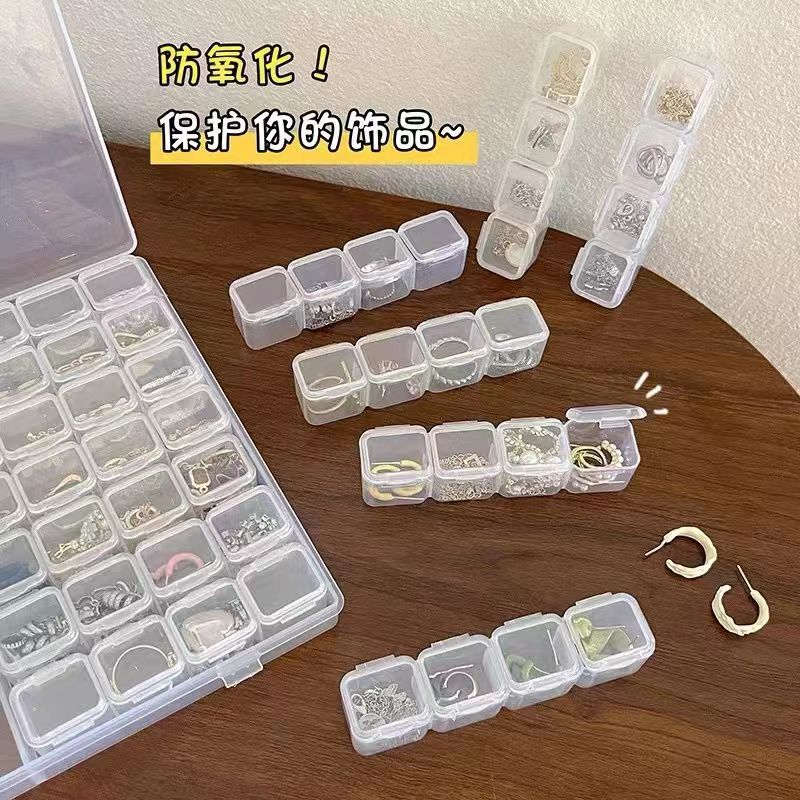 56 GRS de gran capacidad joyería uñas adornos caja de almacenamiento a prueba de polvo antioxidante multifuncional dormitorio estudiantil almacenamiento y organización details Picture