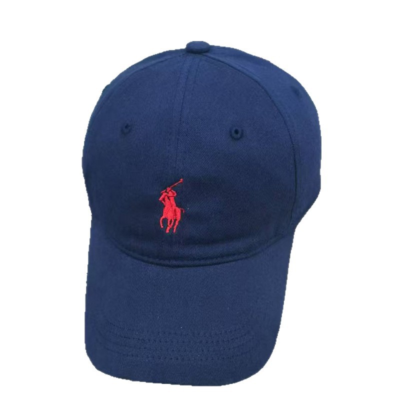 New American baseball cap with small horse embroidered logo, fashionable sports cotton baseball cap, outdoor versatile sun protection cap, trendy cap Item Picture