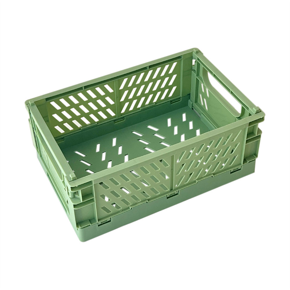 Simple Ins Foldable Plastic Storage Box Student Desktop Organizer Pocket Tape Stationery Skincare Product Storage Basket Item Picture