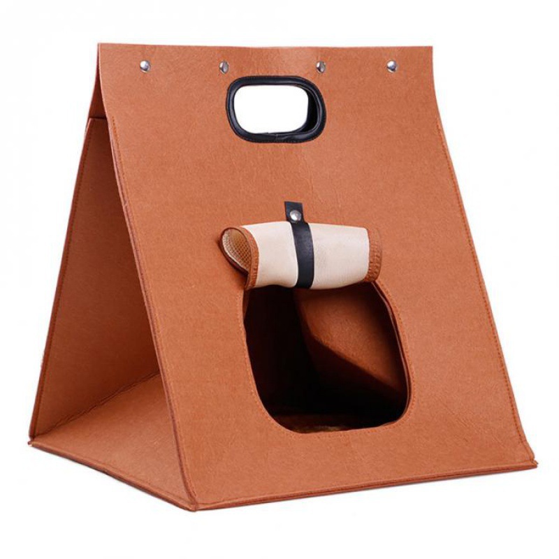 New multi-functional felted cat nest can be unpacked, washed and folded creative portable felted cat nest details Picture