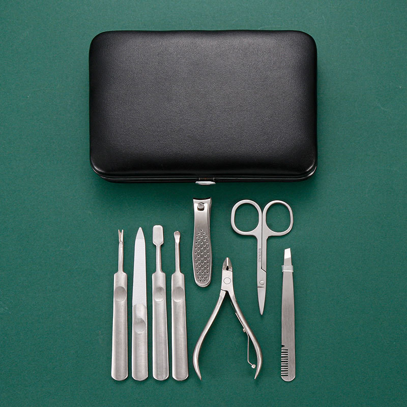 Factory direct sales of stainless steel 420 nail clippers set of 8 pieces, nail cutting tools, dead skin pliers, nail clippers set customization shanilak details Picture