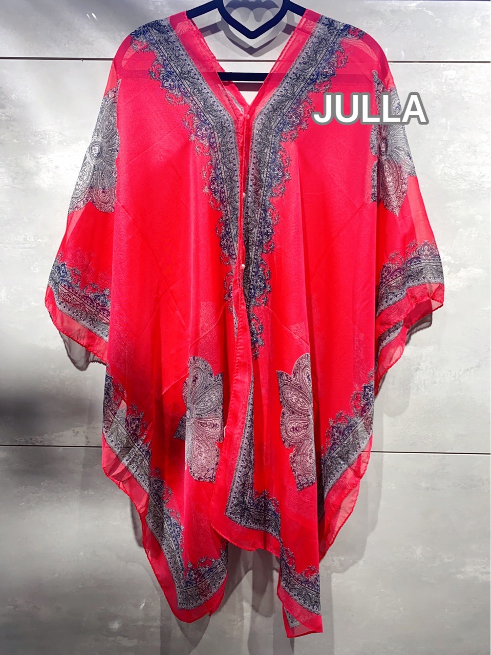 2023 new print shawl sunblock beach towel Vintage print Bohemian chiffon beach coat Specification drawing