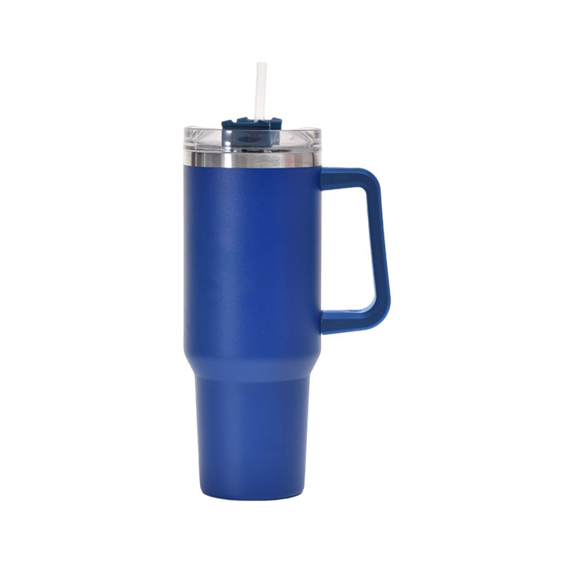 Cross-Border 40Oz Car Cup Car Thermos Cup 304 Stainless Steel Straw Large Capacity Ice Bullion Cup Cold Handle Cup Specification drawing