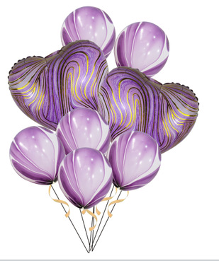 Agate balloons, agate aluminum film balloons, balloon sets, birthday balloons, wholesale balloons Specification image