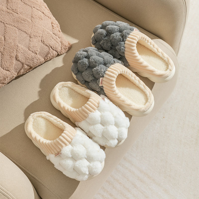 Spot Cotton Slippers Female Autumn And Winter Couples Home With Indoor Warm Non-Slip Plush Home Cotton Slippers Male Application Scenario