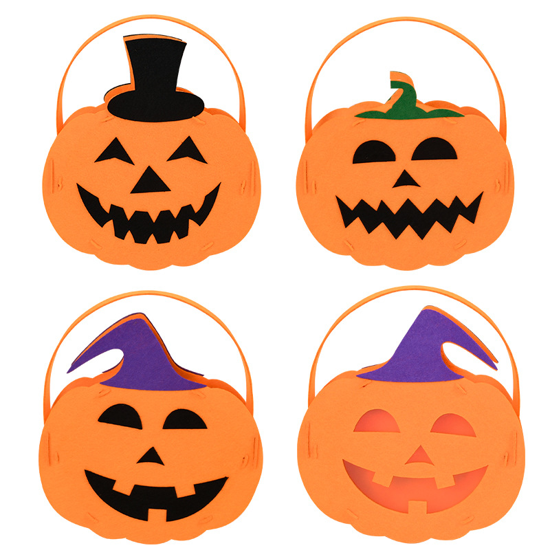 Halloween Jack-O '-Lantern Kids Diy Hand-Made Materials Pack Portable Glowing Jack-O' -Lantern Kindergarten Decoration Item Picture