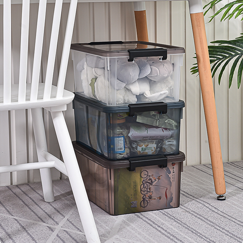 Brand new material transparent sealed storage box, dust-proof right-angle portable mobile phone storage box, visual classification box, portable details Picture