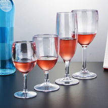 透明仿水晶高脚杯酒吧聚会塑料红酒杯香槟白兰地葡萄酒杯RS-2745