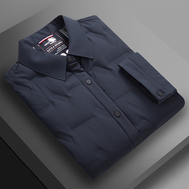 2022商务绅士休闲男士羽绒服翻领轻薄款男羽绒服外套冬季