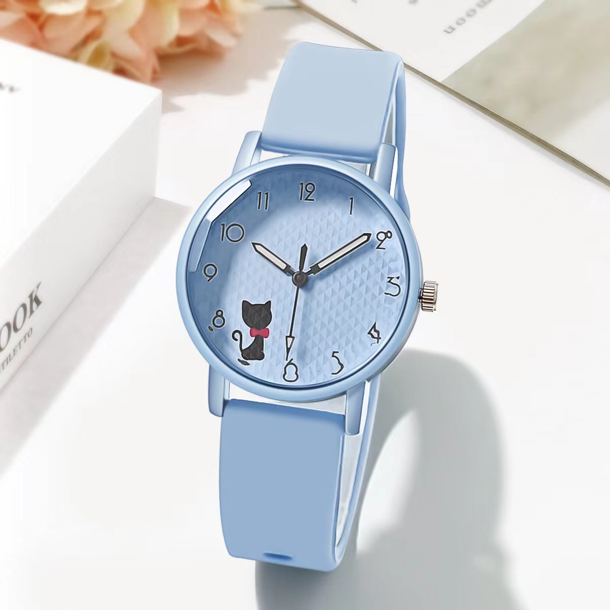 Jelly-colored ladies' wristwatch, silicone strap, student watch, trendy and fashionable gift watch, digital watch, ins style Item Picture