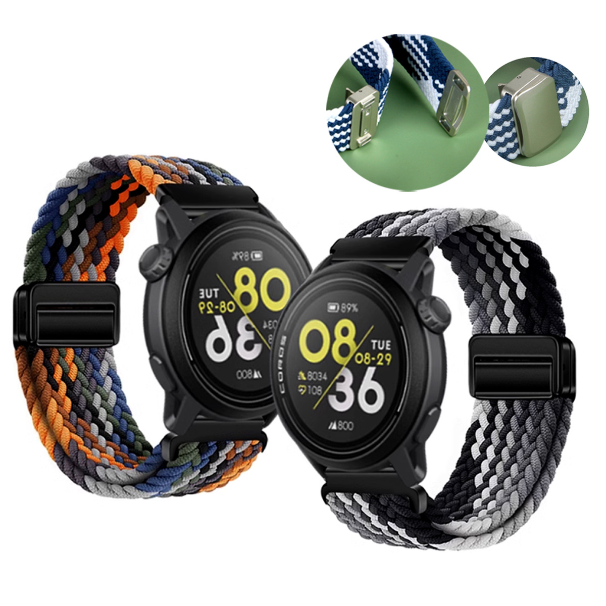 New COROS High Speed PACE3 strap, pace2 watch, APEX2 PRO magnetic buckle nylon loop strap Item Picture