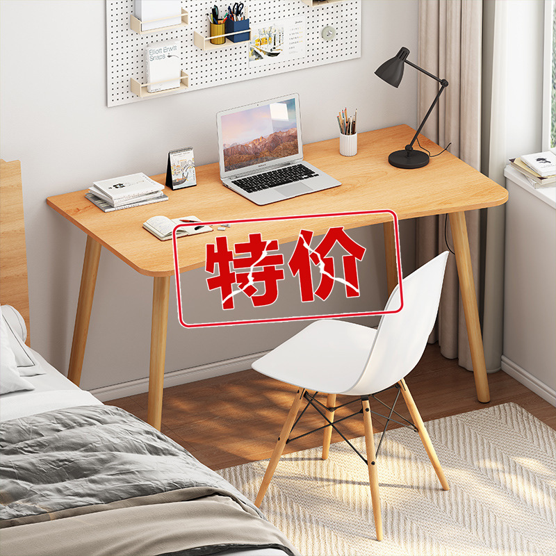Simple desk, simple bedroom small table, rental house study writing desk, simple office desktop computer desk details Picture