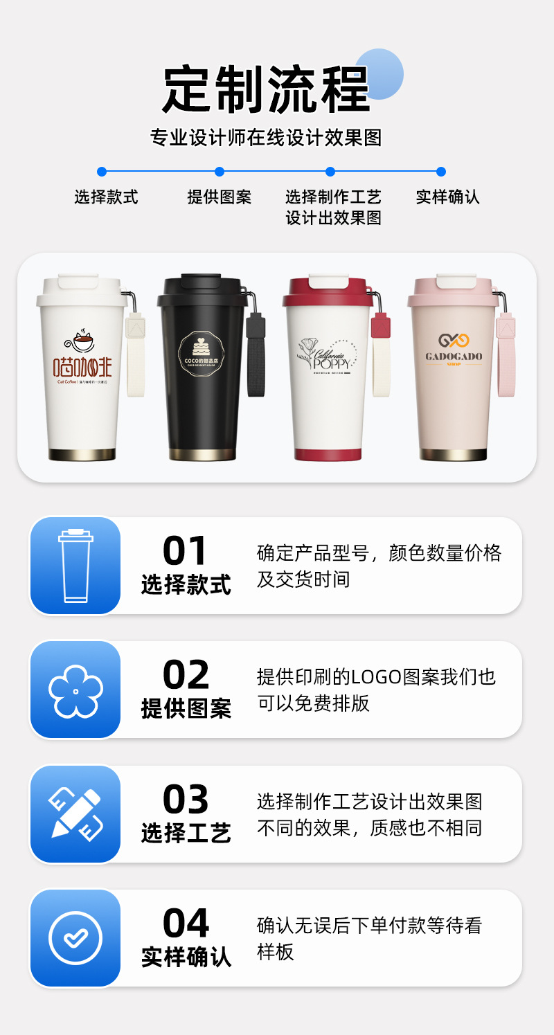 Office coffee cups with logo printing, insulated cups, business gifts, company event gifts, water cups as souvenirs, and engraved cups pic 5