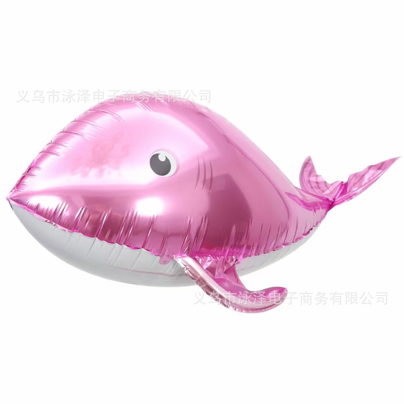 立体飘空鲸鱼动物铝膜4D气球地摊生日主题派对儿童装饰氦气球详情图5