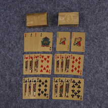 黄金扑克牌PVC塑料扑克创意土豪金色金属朴克牌纸牌金箔扑克定制