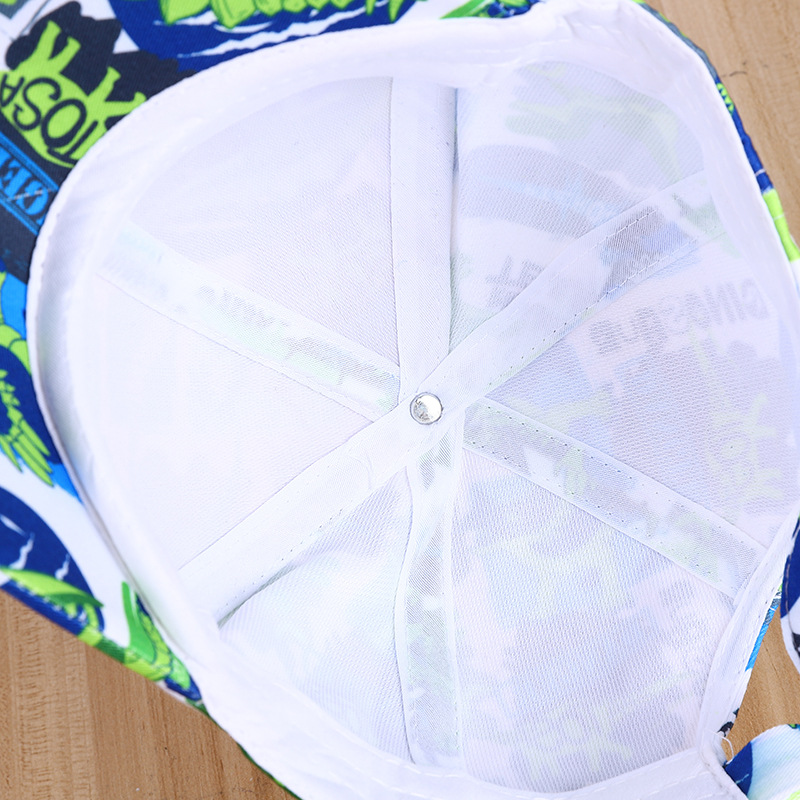 New Summer Cute Children's Cap New Children's Visor Cotton Printed Baseball Cap Boys Girls Cap Specification drawing