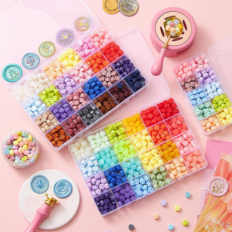 Cat paw lacquer wax granules for beginners, macaron-colored envelope sealing lacquer seal set, a high-end gift for best friends details Picture