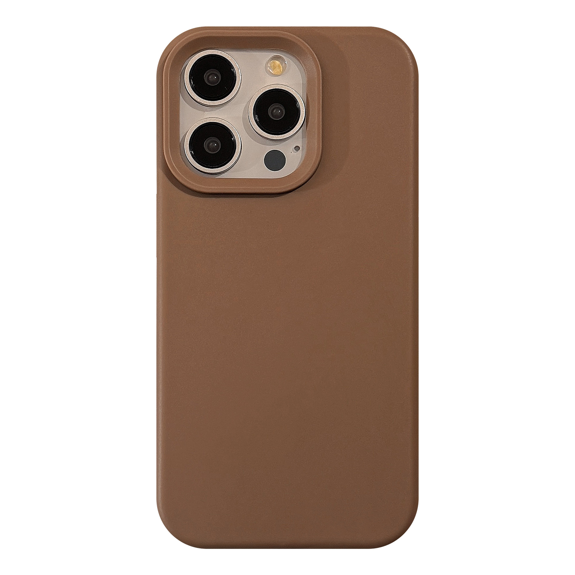 The Maillard solid color iphone16pro max is compatible with 15 iPhone 17 phone cases, 14 high-end and simple, 13 shockproof Item Picture