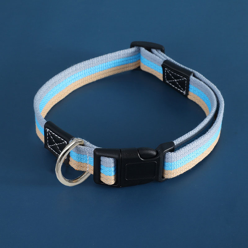 Factory direct sales of pet collars, dog neck rings, thickened canvas webbing, adjustable buckles, dog walking and training neck covers Specification image