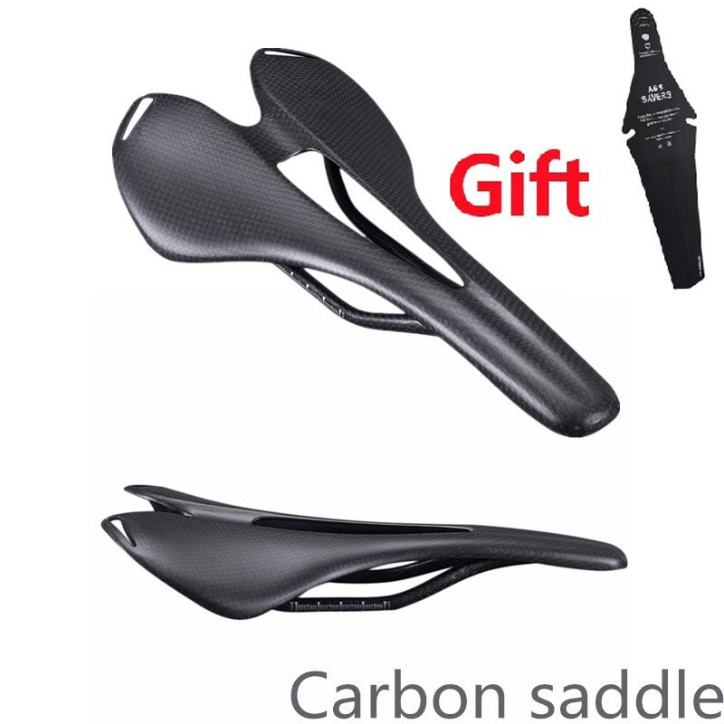 Bicycle seat cushion, all-carbon fiber mountain bike, road bike, hollow seat cushion, ultra-light saddle, riding equipment accessories