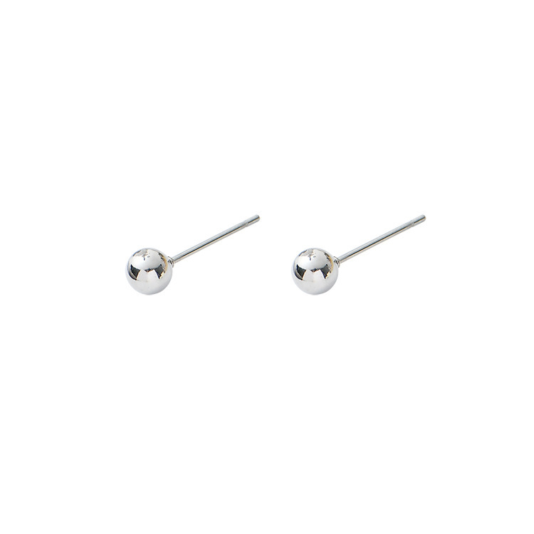 925 plata beanie simple estudiante earstuds moda levantando orejitas mini pequeño pequeño bola redonda earpin ornamentos han seongfeng Item Picture