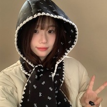 韩系氛围感围巾秋冬女冬季海马毛蓝色轻奢高级感围脖百搭克莱因蓝详情31
