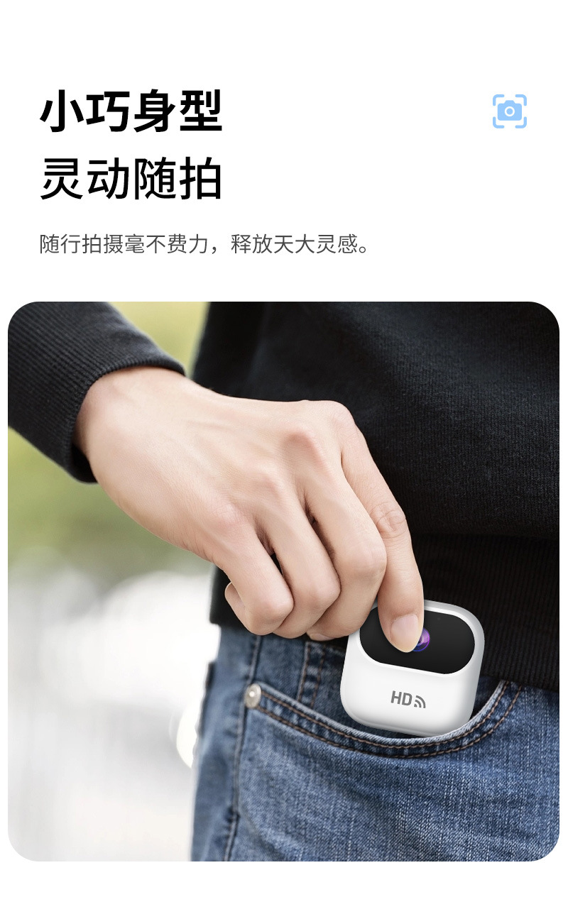 New cross-border camera A8 pet camera, high-definition wifi monitoring, cycling pocket head-mounted camera factory pic 3