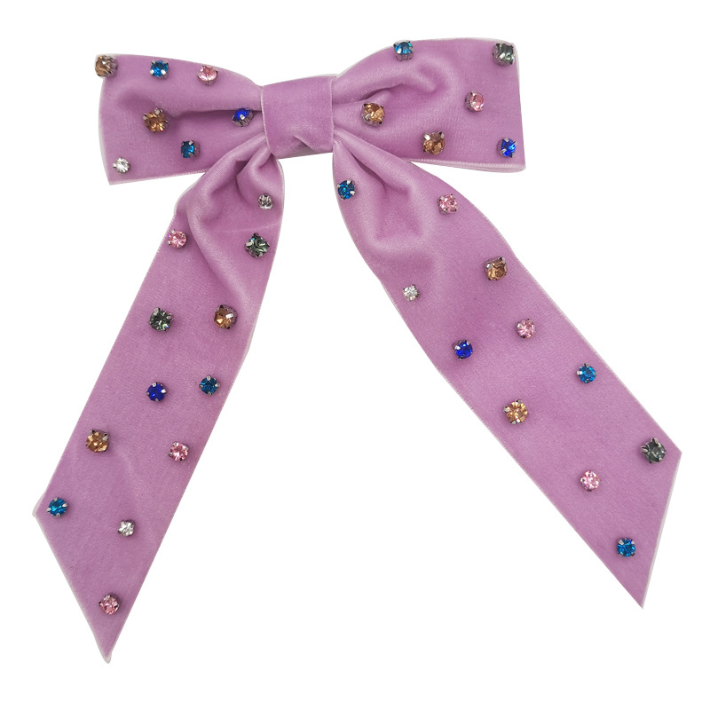 Qiwei Accessories Exclusive Cross-border French Style Hair Clip, Little Chanel style diamond One-byte princess hair accessory for women Specification image