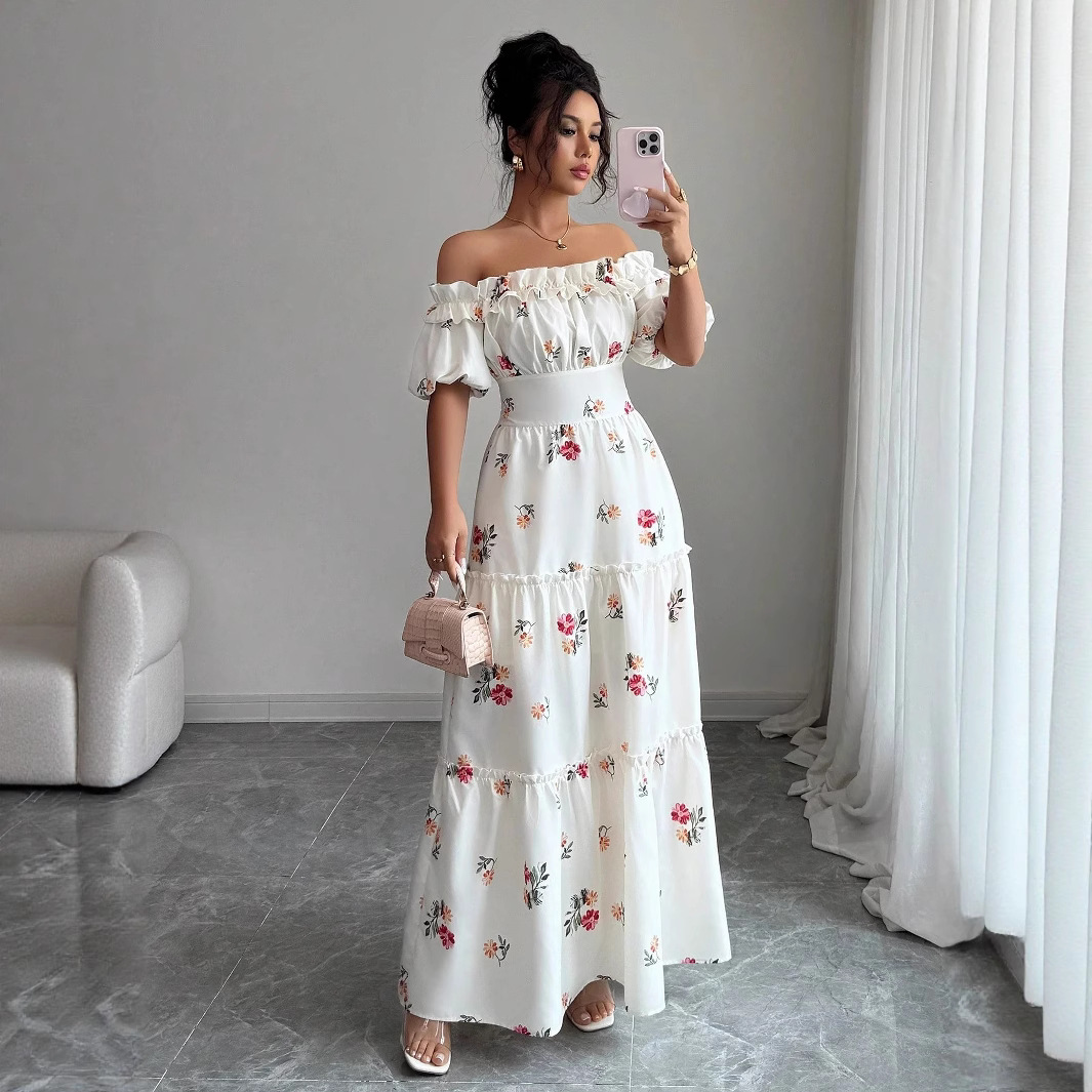 French romantic and gentle style, off-the-shoulder slimming, concealing flaws, elegant and fashionable, commuting, casual, comfortable, charming and retro Application Scenario
