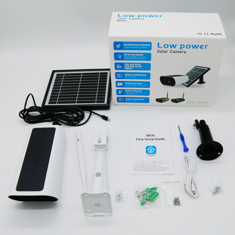 Cámara solar monitor WIFI inalámbrico al aire libre 4G cámara de batería teléfono móvil cámara de vigilancia remota Item Picture