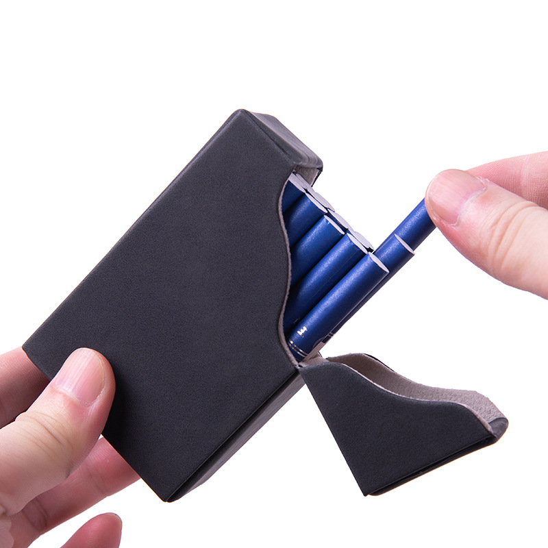 Men's and women's cigarette case anti-pressure PU retro cigarette case soft case hard case 20 individual portable leather cigarette case