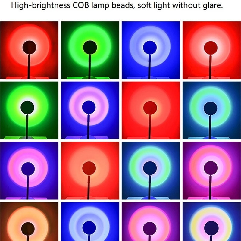 Sunset Sunset Lamp Landing Creative Network Red Live Sunset Led Projection Lamp Light Luxury Ins Wind Table Lamp Atmosphere Lamp Lamp Can Be Controlled Remotely Specification drawing