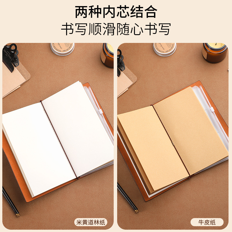 Cross-Border A6 Ledger Retro Travel Notebook With Strap Diary Creative Business Office Notebook Specification drawing